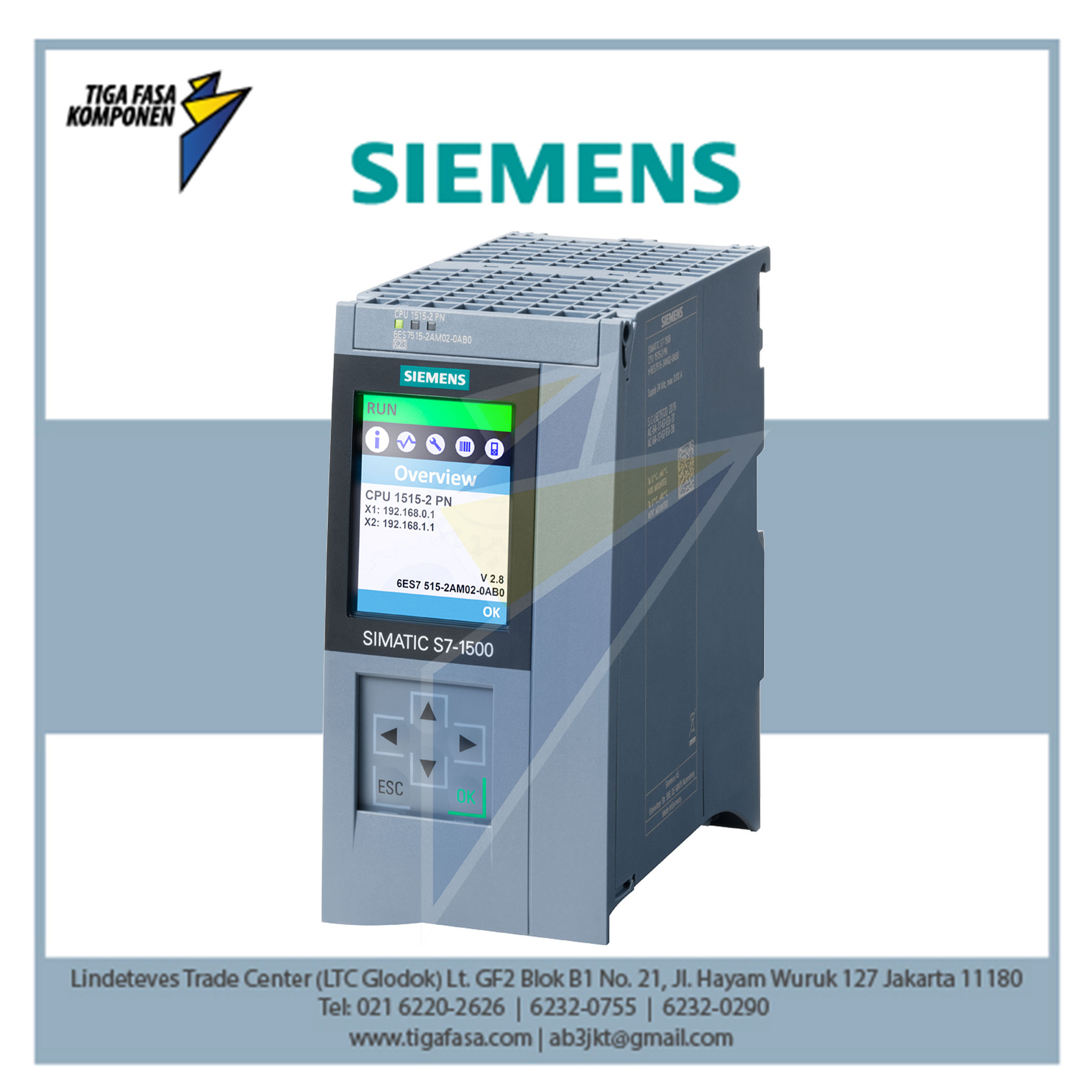 6ES7515-2AM02-0AB0 S7-1500 CPU 1515-2 PN