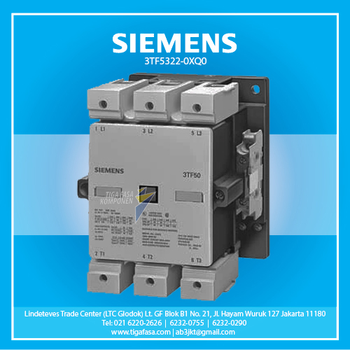3TF5322-0XQ0 CONT.3P-AC1-220A,110KW-AC.3-205A; 2NO-2NC