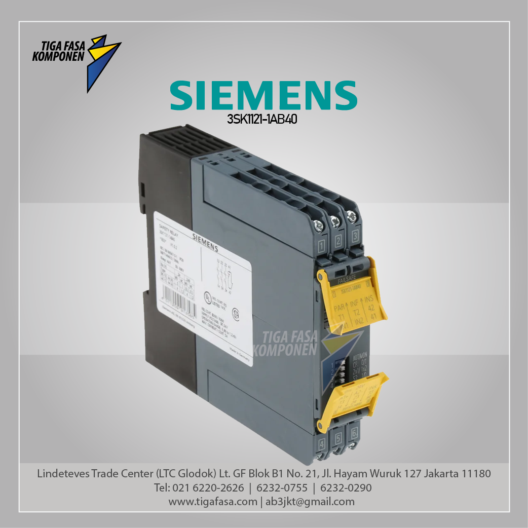 3SK1121-1AB40 Safety Relay 3NO 1NC 24 V DC