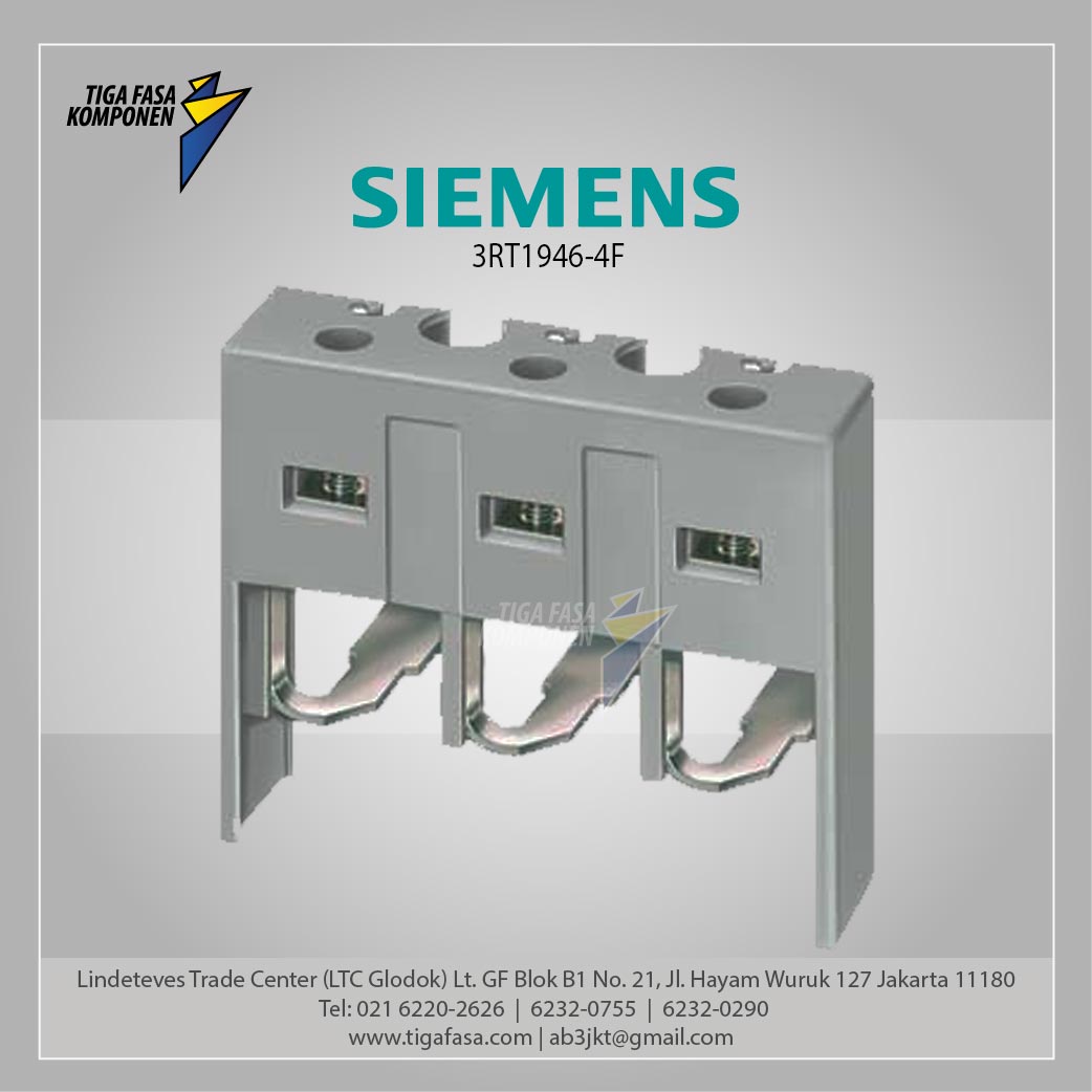 3RT1946-4F AUX. CONDUCTOR TERMINAL, 3-POLE, FOR 3RT104.