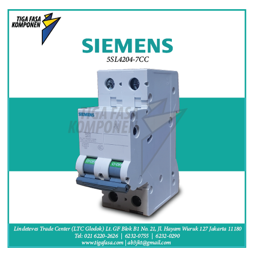 5SL4204-7CC MCB 2P 4A 10kA