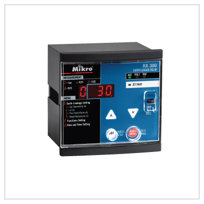 RX330A-230A MIKRO Earth Leakage Relay 7Seg Recloser 2 O/P NFC RTC