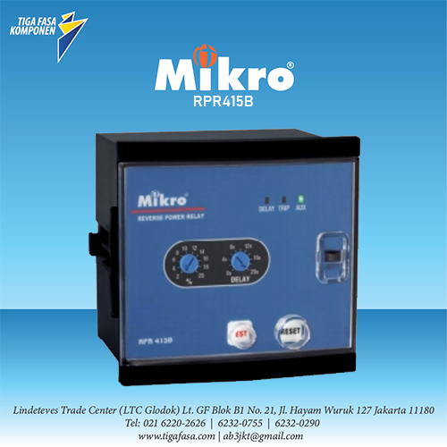 RPR415B Reverse Power Relay Panel Mounting MIKRO
