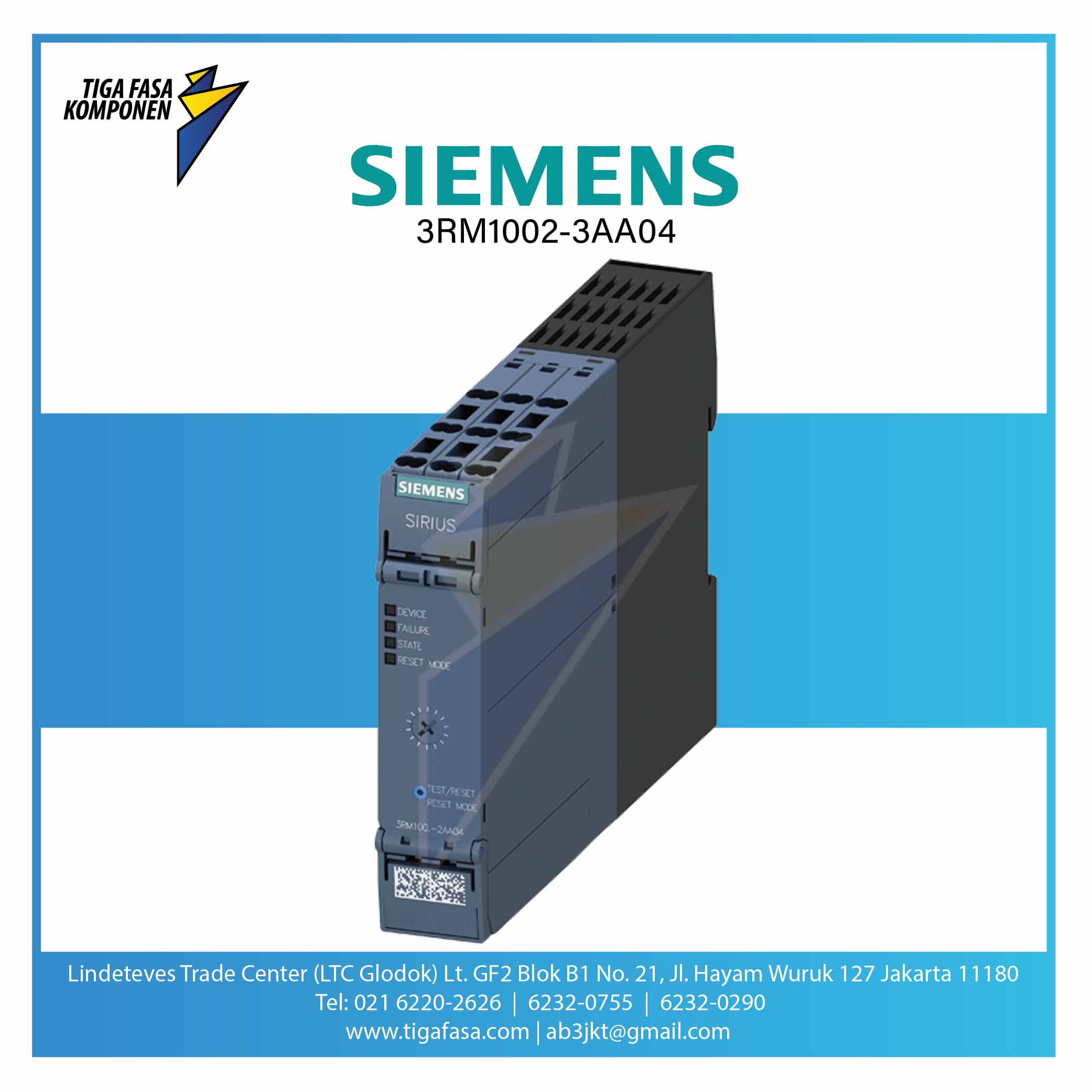 3RM1002-3AA04 3RM1 500 V 0.09 - 0.75 kW 0.4 - 2 A 24 V DC