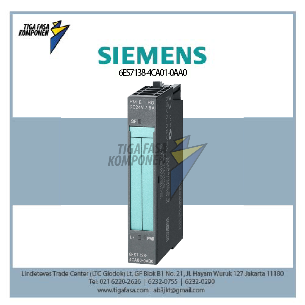 6ES7138-4CA01-0AA0 SIMATIC DP, PM-E power modules for ET 200S; 24 V DC