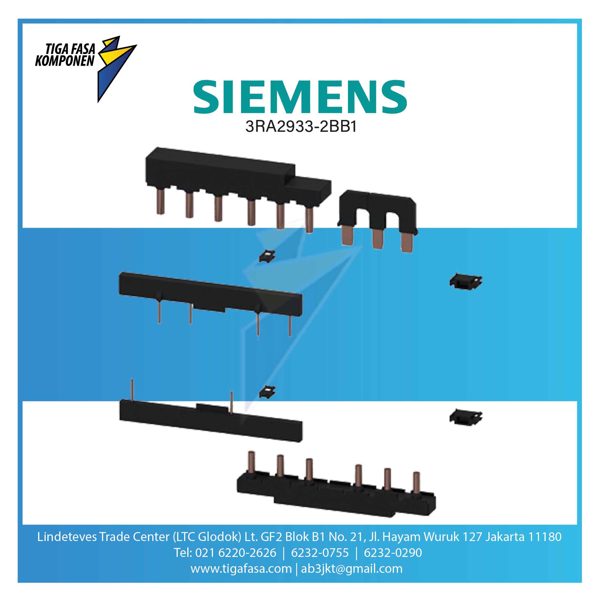 3RA2933-2BB1 Wiring kit for screw terminal for star-delta S2/S2/S2
