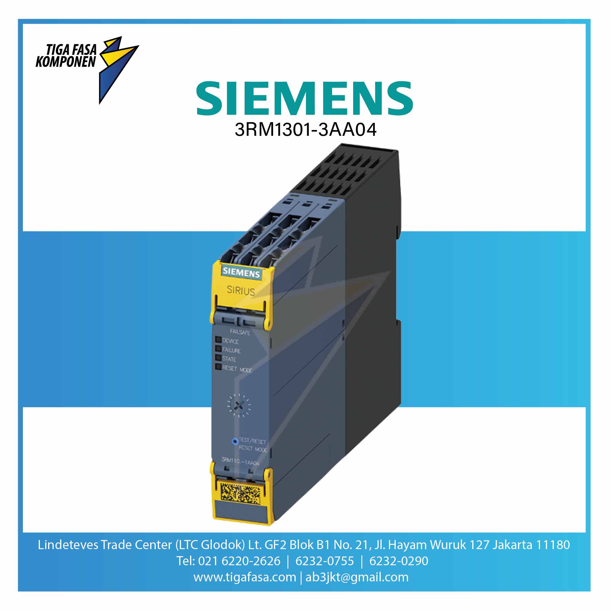 3RM1301-3AA04 3RM1 500 V 0 - 0.12 kW 0.1 - 0.5 A 24 V DC