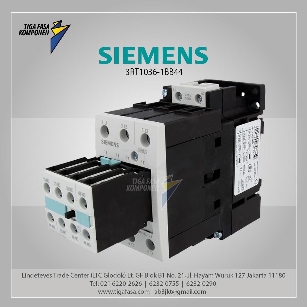 3RT1036-1BB44 MC-22KW 24VDC 2NO 2NC