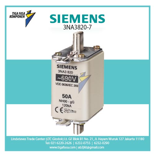 3NA3820-7 FUSE NH00 50A