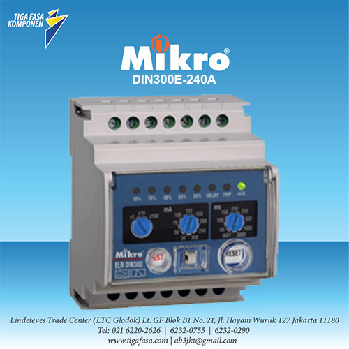 DIN300E-240A Earth Leakage Relay MIKRO
