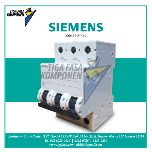 5SJ6340-7SC MCB 3P 40A 6kA 
