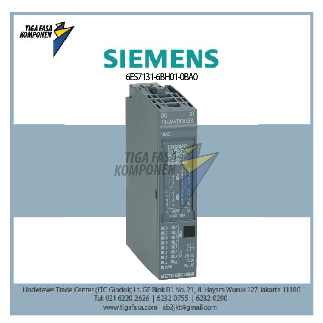 6ES7131-6BH01-0BA0 ET 200SP, Digital input module, DI 16x 24V DC