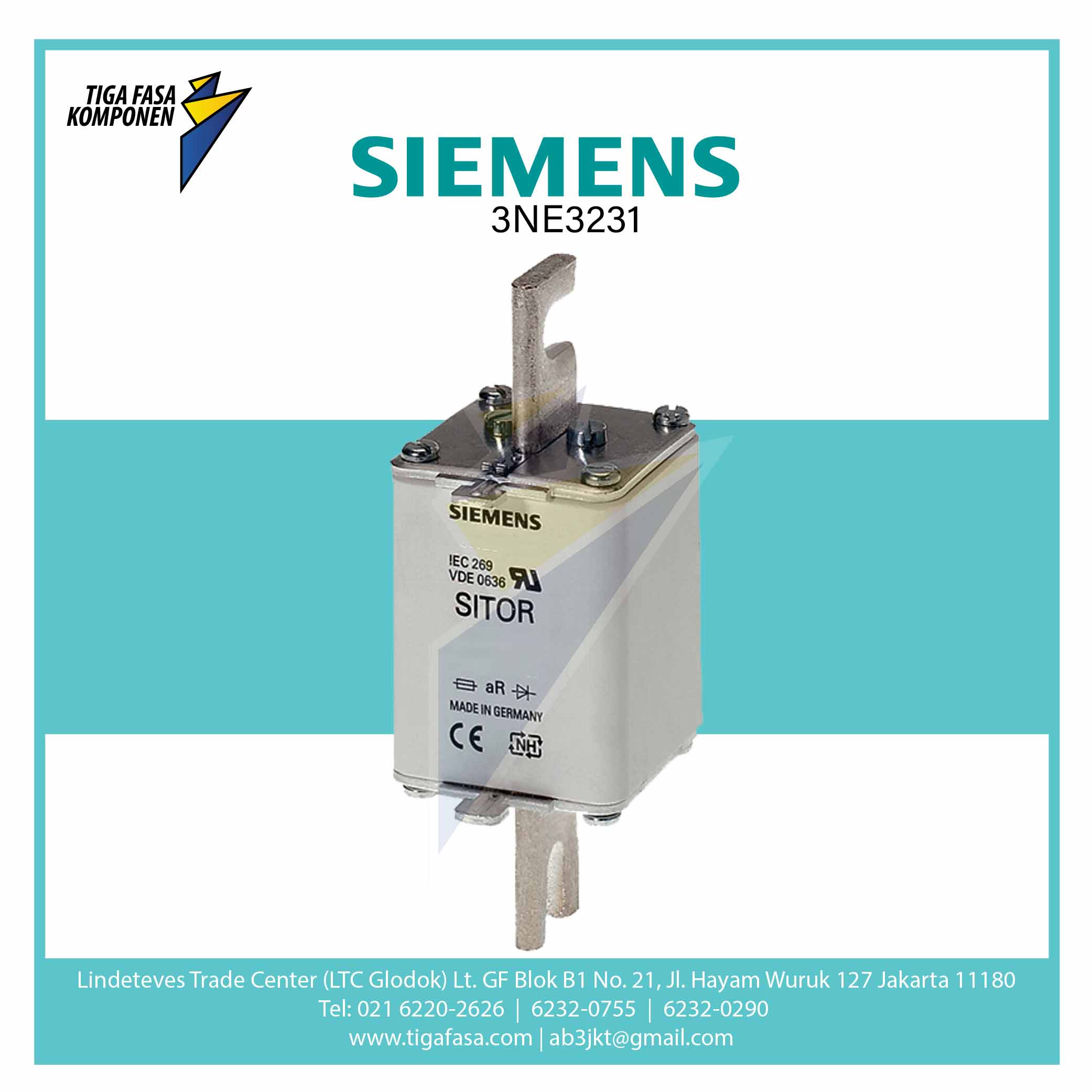 3NE3231 SITOR FUSE LINK NH1 350 A