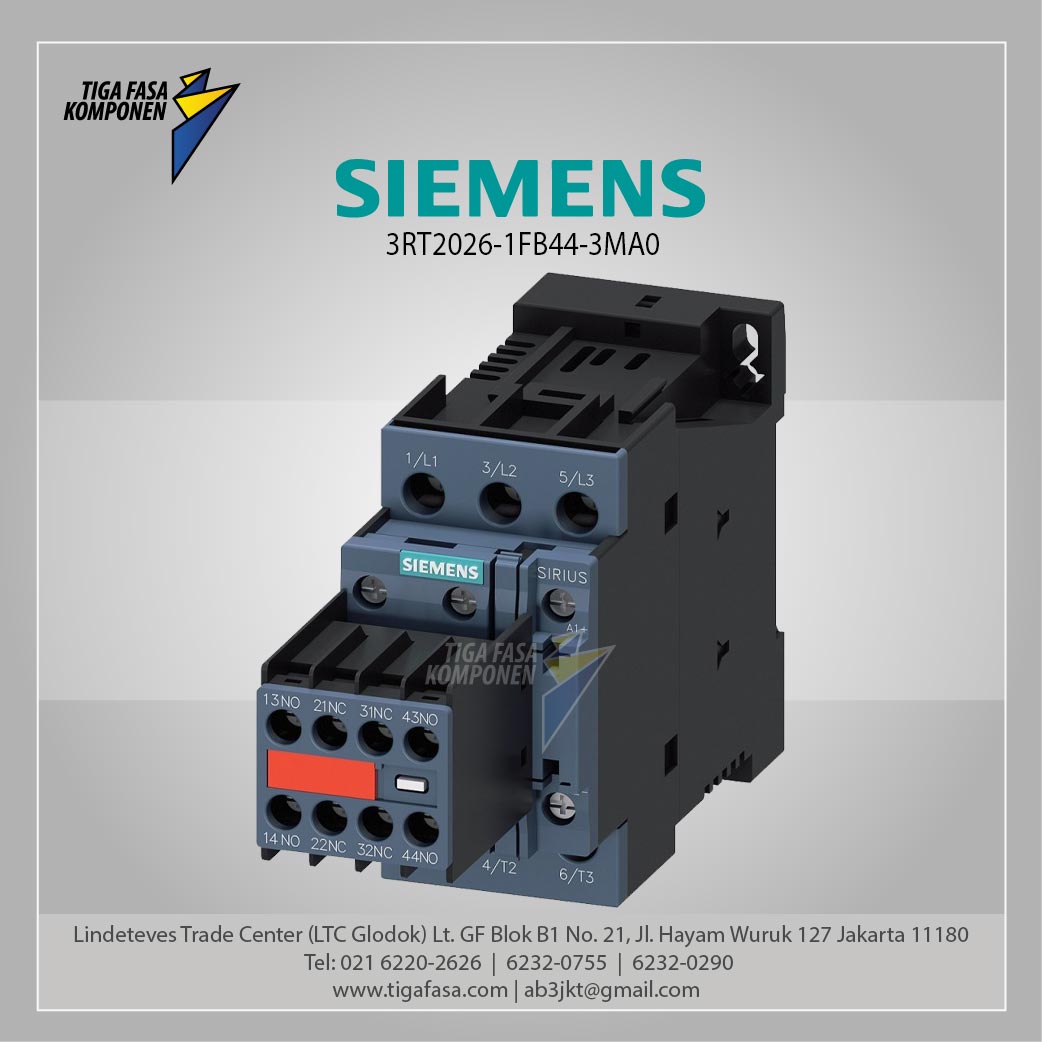 3RT2026-1FB44-3MA0 MC 25 A 11 kW / 400 V 3P 24 V DC