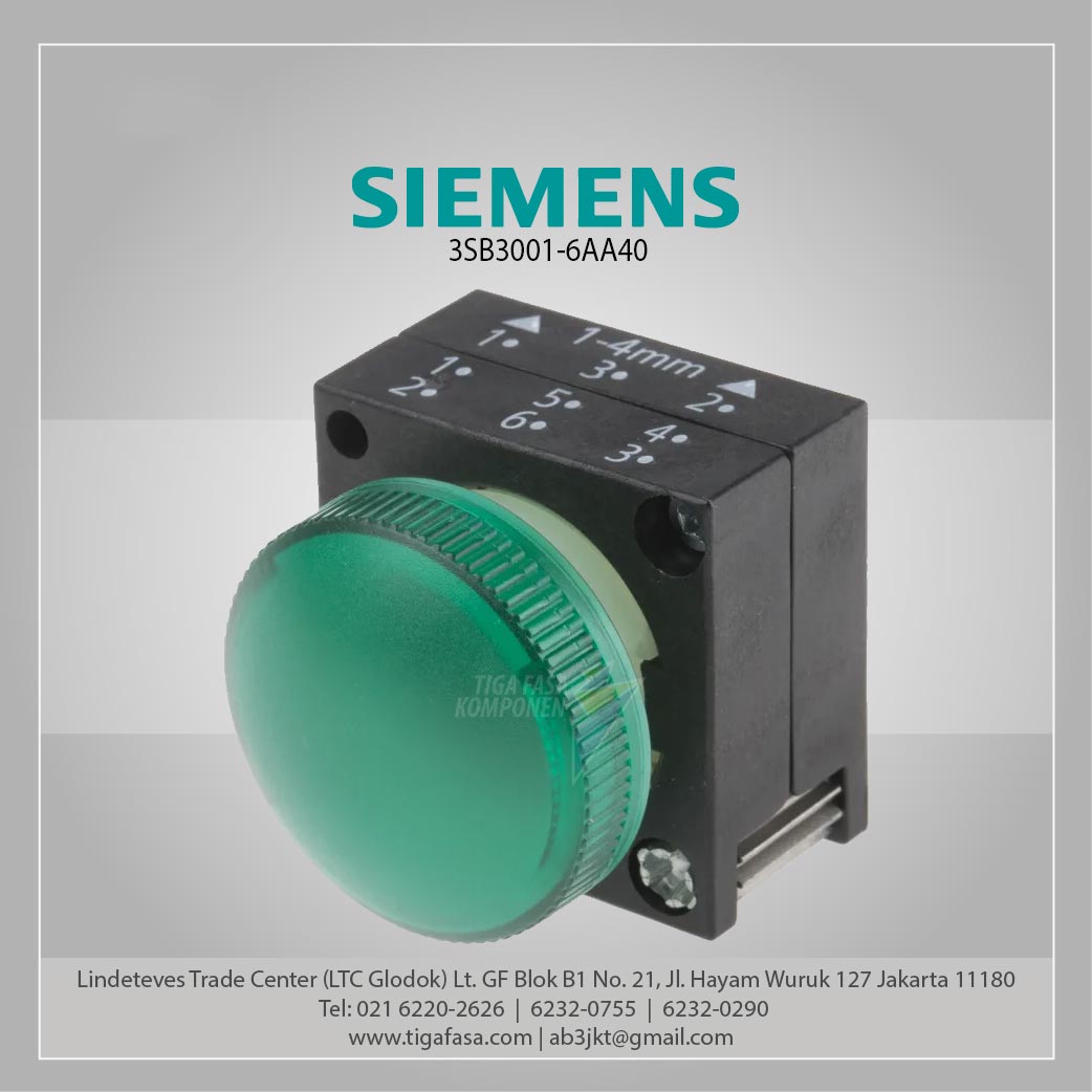 3SB3001-6AA40 Indicator Light 22mm Hijau