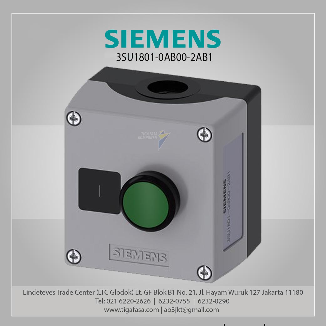 3SU1801-0AB00-2AB1 Enclosure For Command Devices 22 mm Round Gray