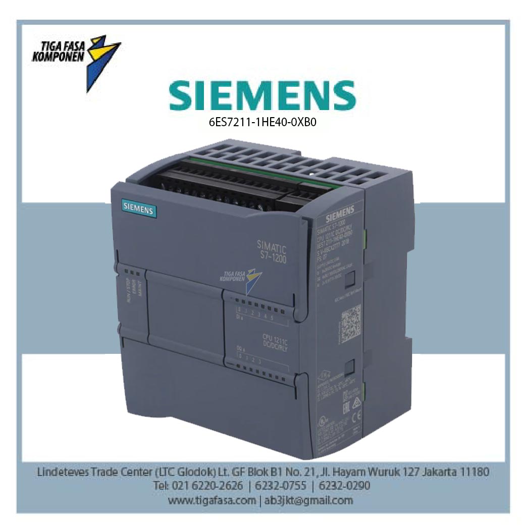 6ES7211-1HE40-0XB0 SIMATIC S7-1200,CPU 1211C,DC/DC/relay 6 DI 4 DO AI 0-10 V DC