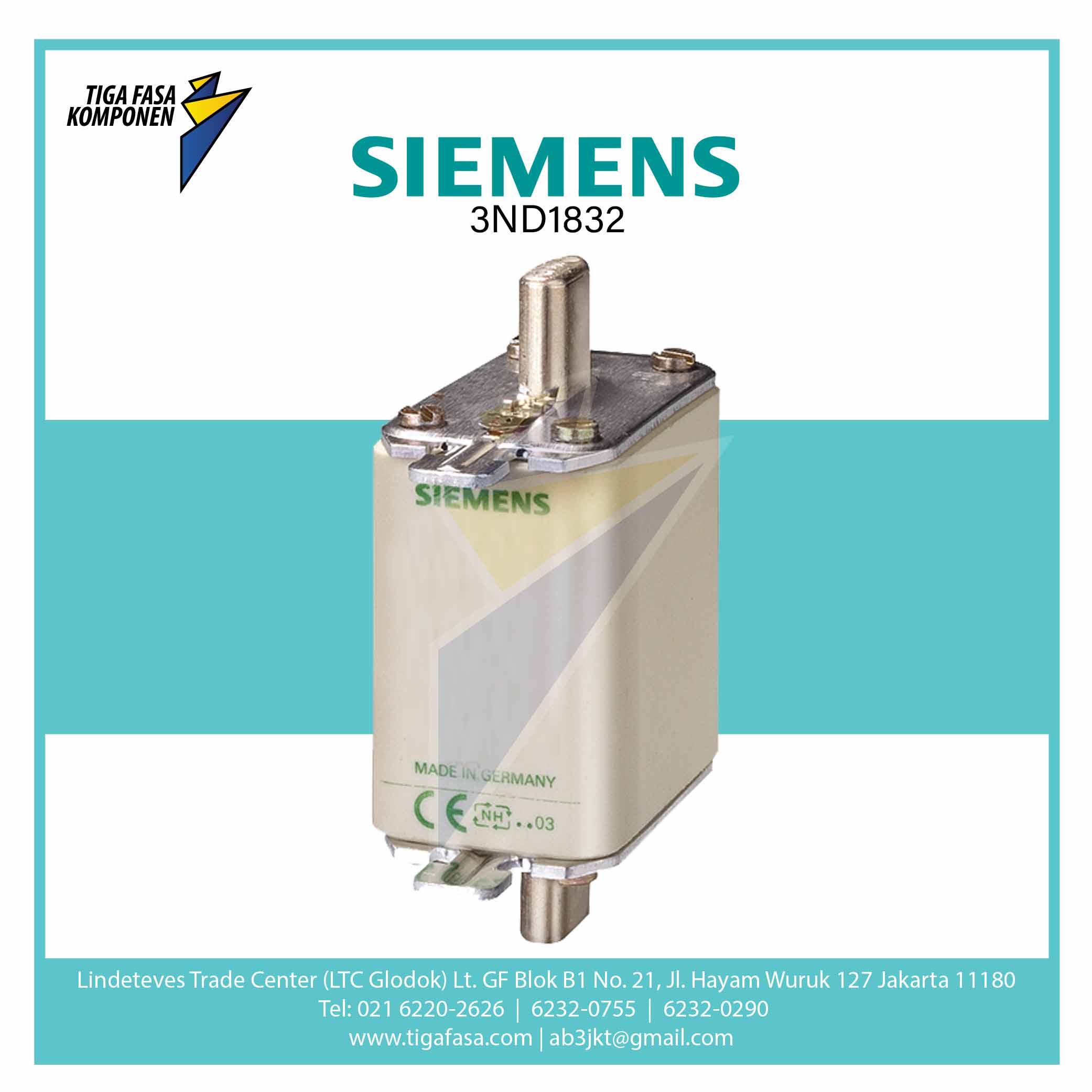 3ND1832 HRC FUSE NH00 125 A