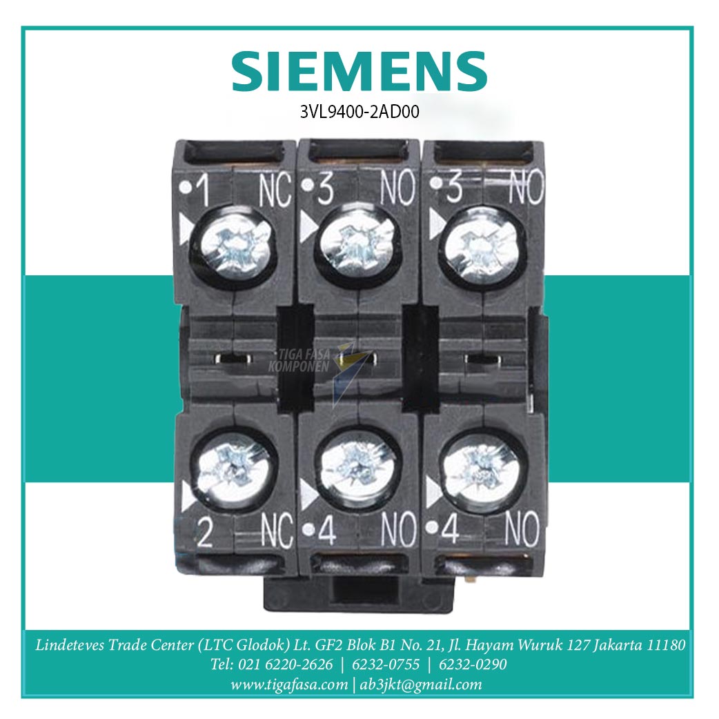 3VL9400-2AD00 Accessory for VL160X/160/250/400, (1NO+1NC)+1 AS (1NO)