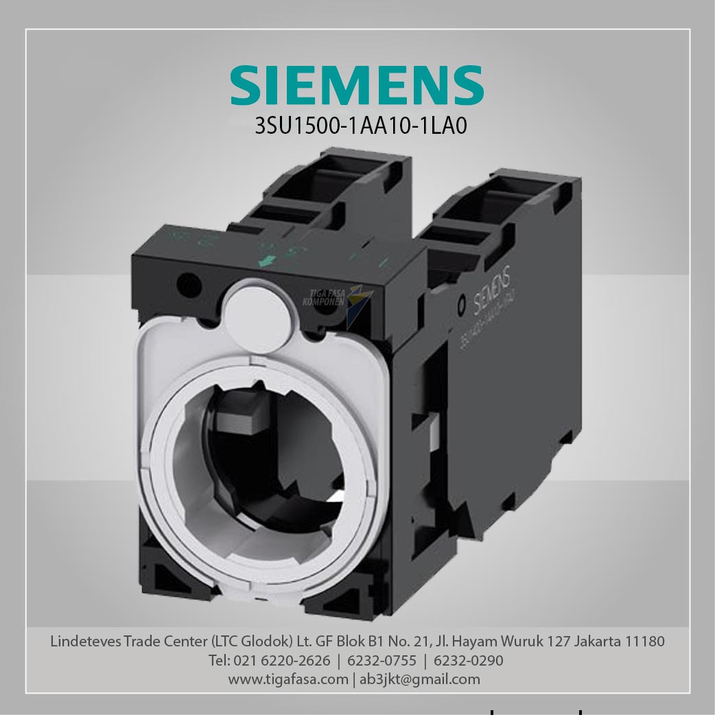 3SU1500-1AA10-1LA0 Holder 3-way, Plastic, 1 NO+1 NC, 1 NO+1 NC,