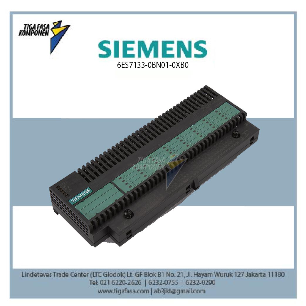 6ES7133-0BN01-0XB0 ET 200B, W=235MM, 24DI 24V DC, 8DO 24V DC, 0.5A 3