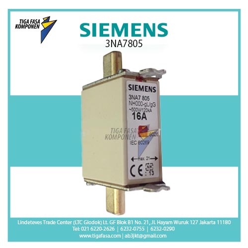 3NA7805 FUSE NH000 16A
