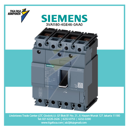 3VA1180-4GE46-0AA0 MCCB 4P 56-80 A 36kA