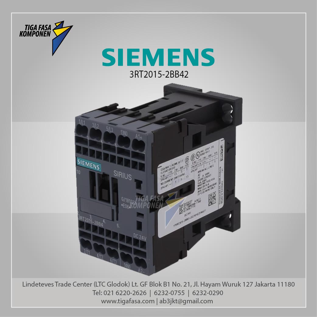 3RT2015-2BB42 MC 7 A 3 kW / 400 V 3P 24 V DC