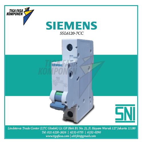 5SL6120-7CC MCB 1P 20A 6kA