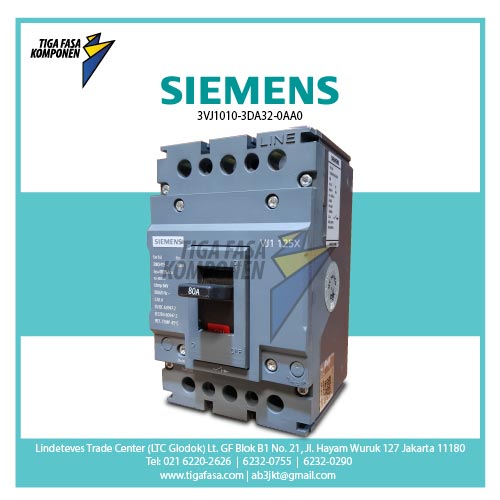 3VJ1010-3DA32-0AA0 MCCB 3P 100A 25kA