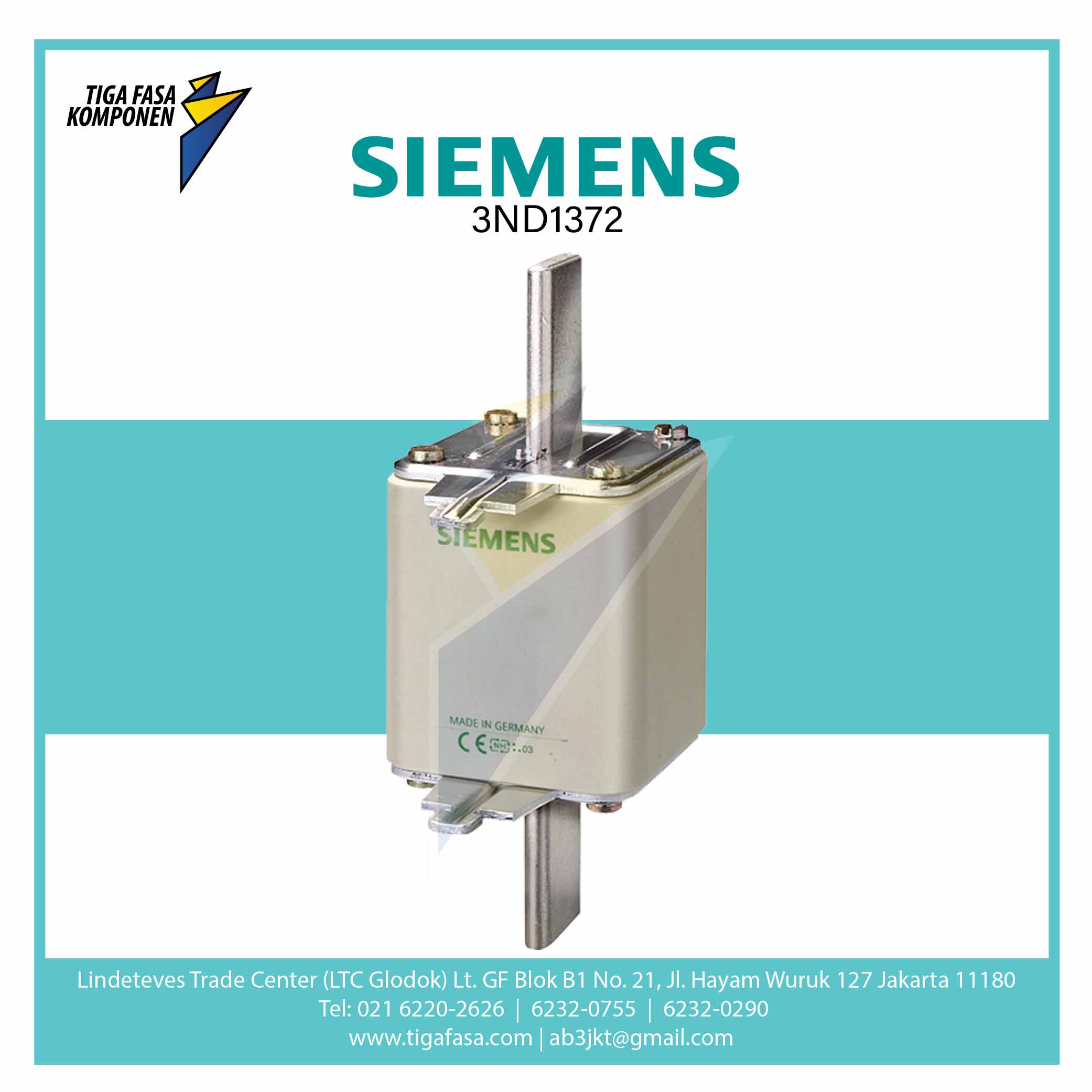 3ND1372 HRC FUSE NH3 630 A