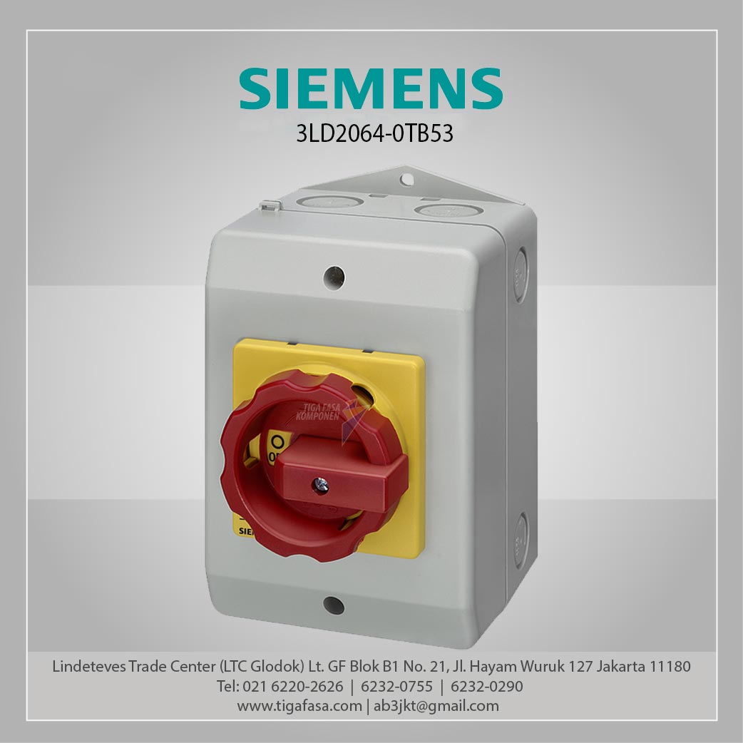 3LD2064-0TB53 Switch Disconnector 16A 3P Red/Yellow