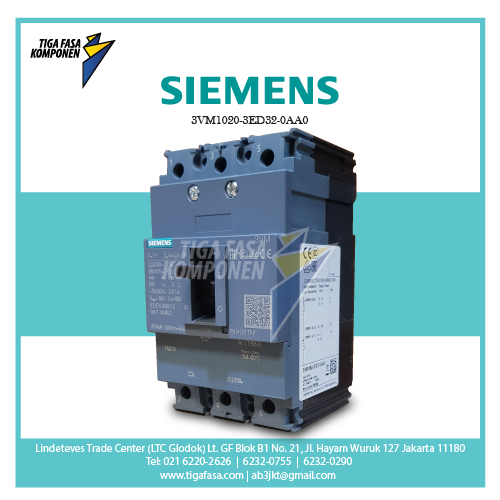3VM1020-3ED32-0AA0 MCCB 3P 25kA 20A