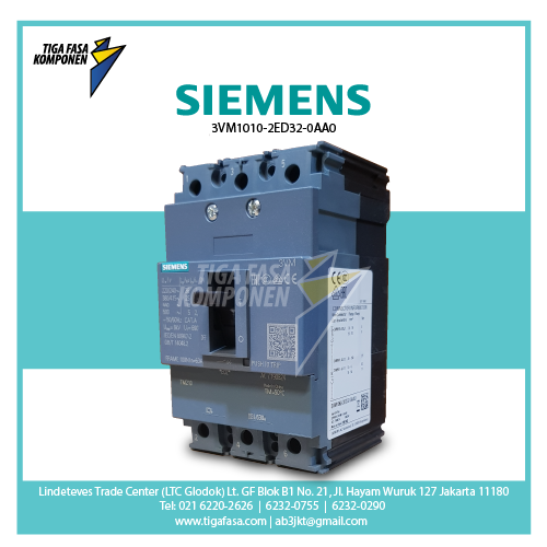 3VM1010-2ED32-0AA0 MCCB 3P 16kA 100A