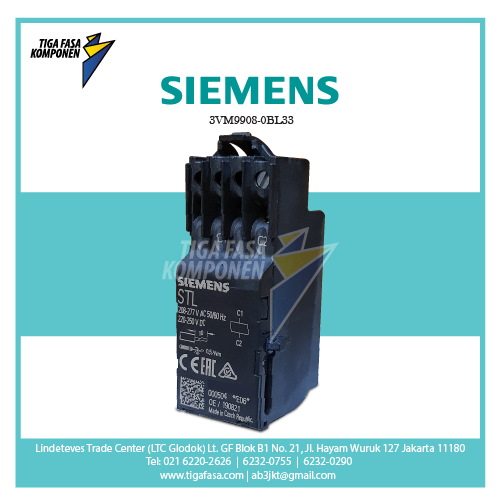 3VM9908-0BL33 Shunt Trip Left 208-277VAC 50/60Hz 220-250VDC