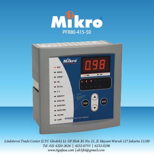 PFR80-415-50 MIKRO Power Factor Regulator 8 Step 380-415V