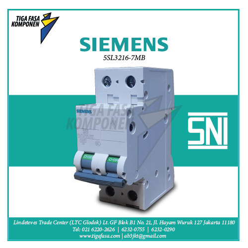 5SL3216-7MB MCB 2P 16A 4.5kA