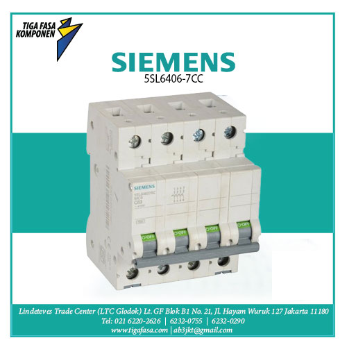 5SL6406-7CC MCB 4P 6A 6kA 