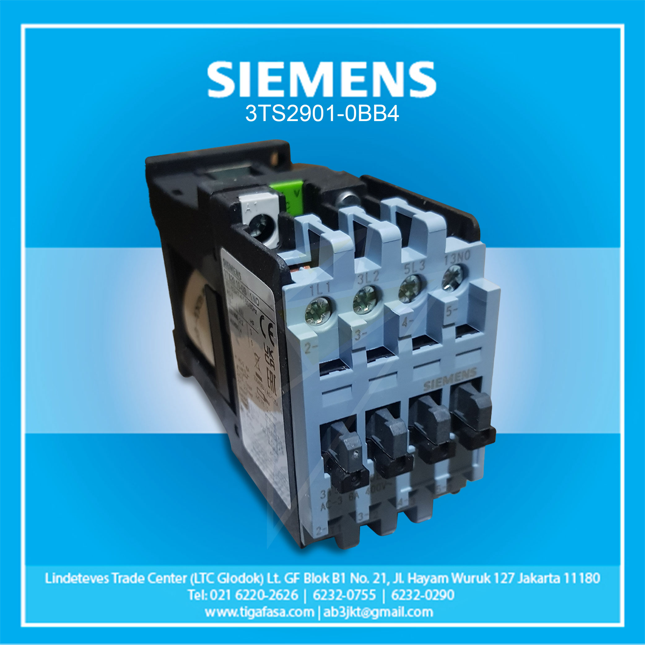 3TS2901-0BB4 MC 2.2kW 6A 1NC 400V