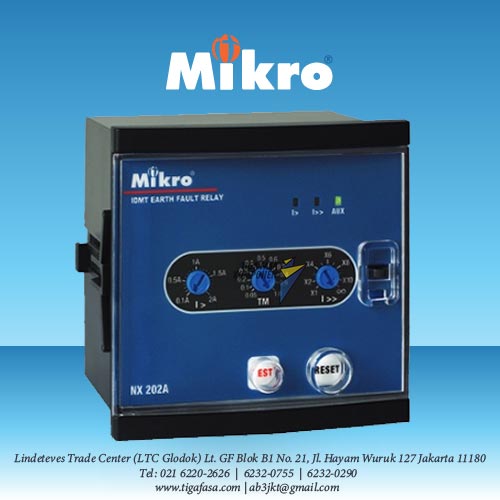 NX202A-240A Earth Fault Relay 50Hz 198-265 V AC MIKRO