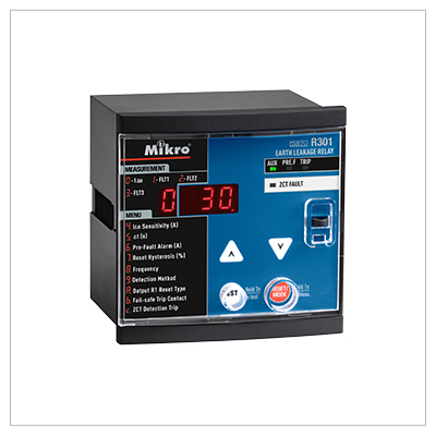 R301A-230A MIKRO Earth Leakage Relay 7Seg 1 O/P