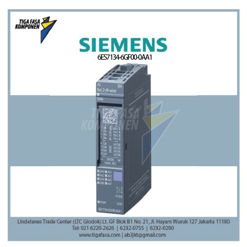 6ES7134-6GF00-0AA1 ET 200SP, Analog input module, AI 8XI 2-/4