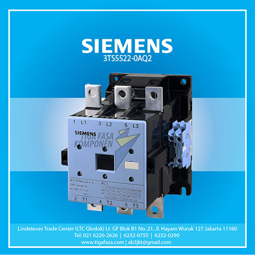 3TS5522-0AQ2 MC 160kW 300A 2NO+2NC 380VAC
